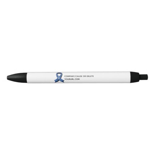 Blue Paisley Awareness Ribbon Fundraiser Black Ink Pen