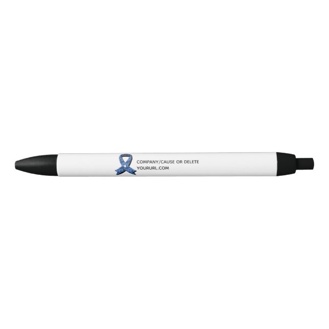Blue Paisley Awareness Ribbon Fundraiser Pen (Front)