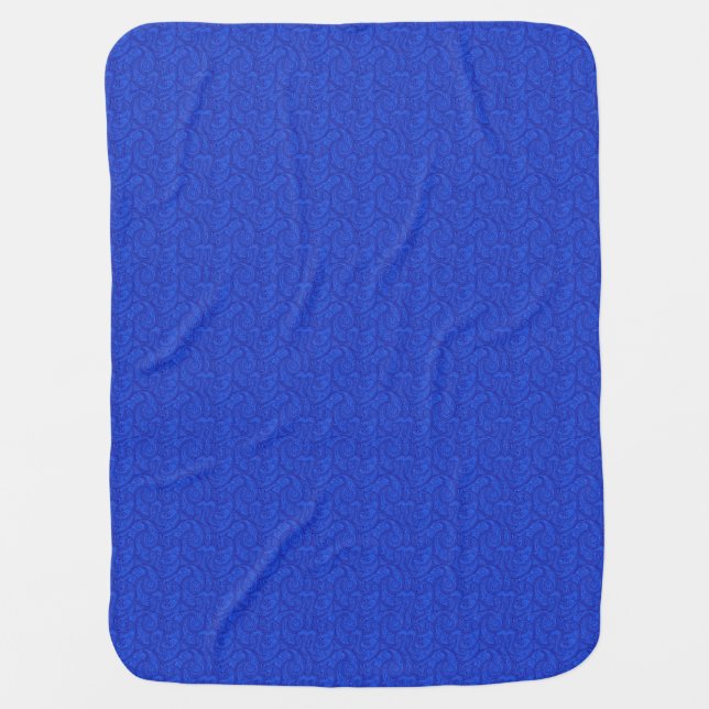 Blue paisley baby blanket (Front)