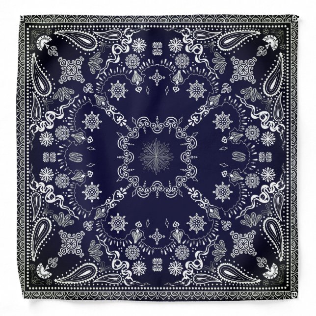 Blue Paisley Bandana (Front)