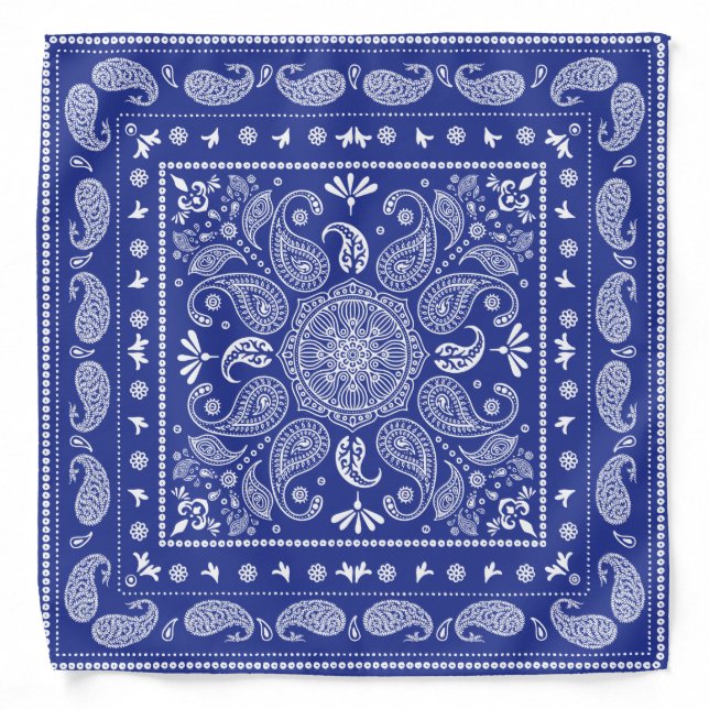 Blue Paisley Bandana (Front)