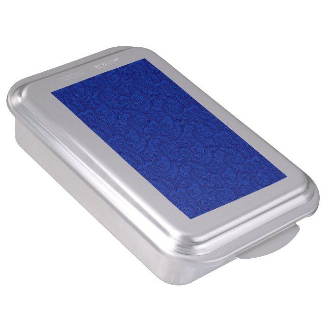 Blue Paisley Cake Pan (Side)