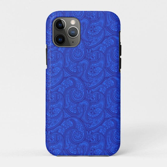 Blue Paisley Case-Mate iPhone Case (Back)