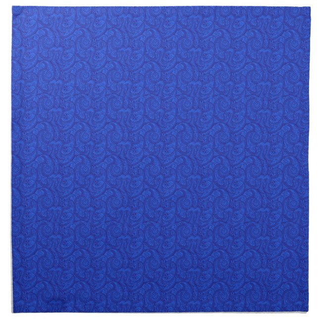 Blue Paisley Cloth Napkin (Front)