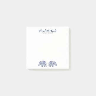 Blue Paisley Elephant Post-it Notes