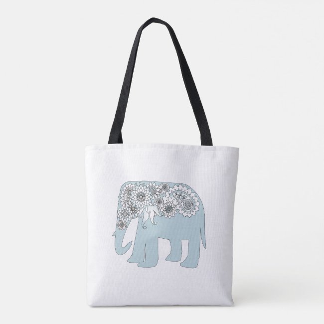 Blue Paisley Elephant