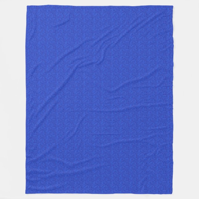Blue Paisley Fleece Blanket (Front)
