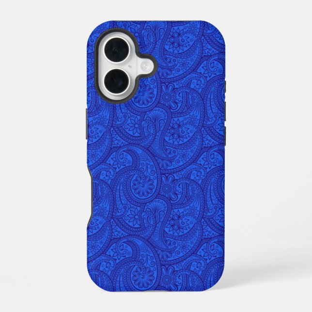 Blue Paisley iPhone Case (Back)