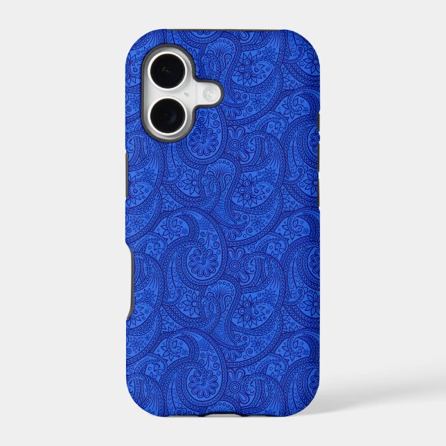 Blue Paisley iPhone Case (Back)