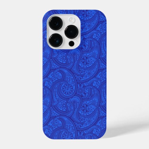 Blue Paisley iPhone 14 Pro Case