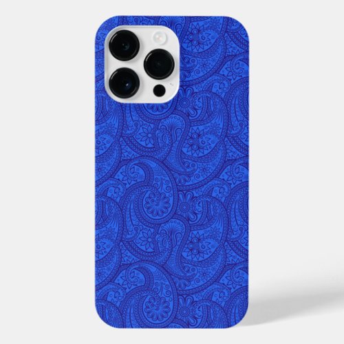 Blue Paisley iPhone 14 Pro Max Case