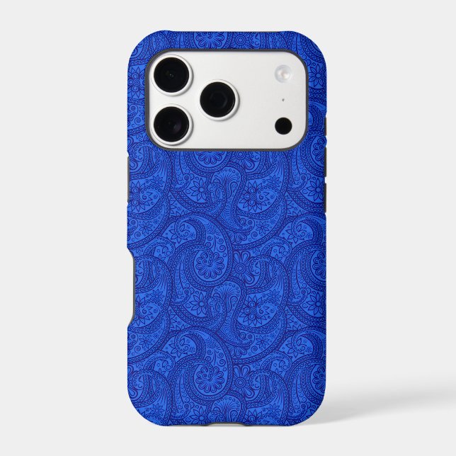 Blue Paisley iPhone Case (Back)