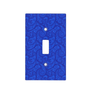 Blue Paisley Light Switch Cover