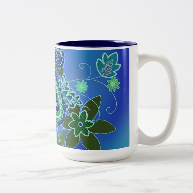 Blue Paisley Mug (Right)