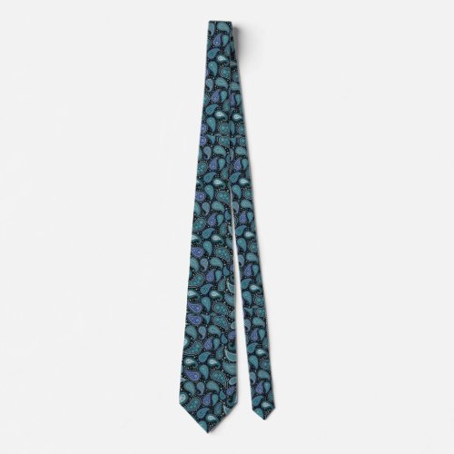 Blue Paisley Neck Tie