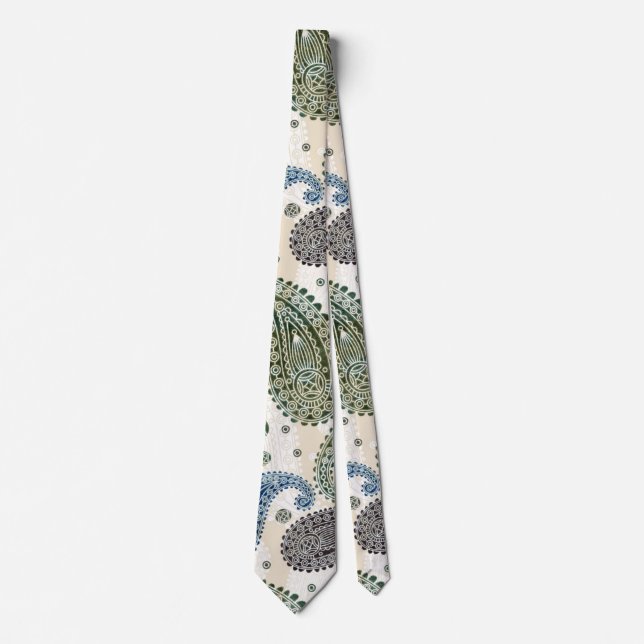 Blue Paisley Neck Tie (Front)