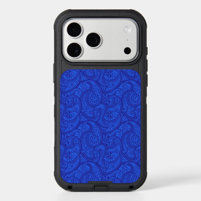Blue Paisley Otterbox iPhone Case (Back)