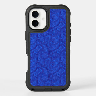 Blue Paisley iPhone 16 Plus Case