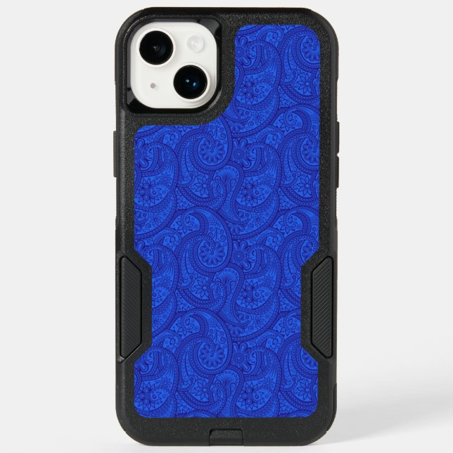 Blue Paisley Otterbox iPhone Case (Back)
