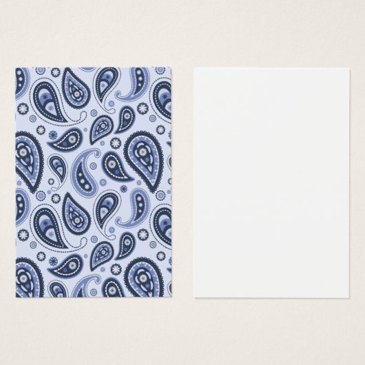 Blue Paisley Pattern (Front & Back)