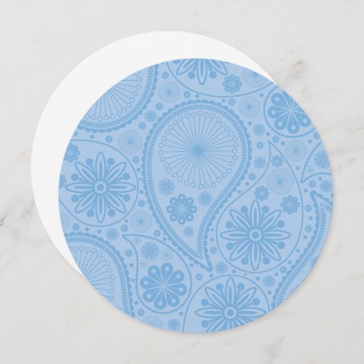 Blue paisley pattern (Front/Back)