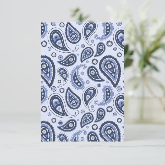 Blue Paisley Pattern (Standing Front)