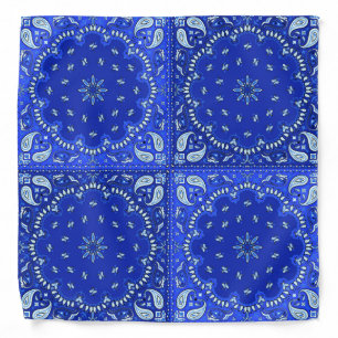 Blue Paisley Pattern Bandana