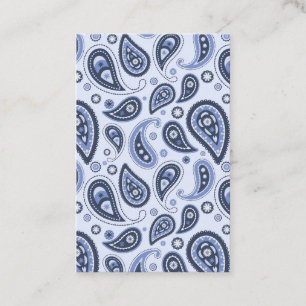Blue Paisley Pattern Business Card