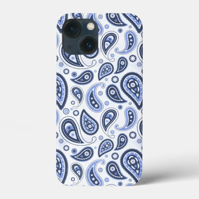 Blue Paisley Pattern Case-Mate iPhone Case (Back)