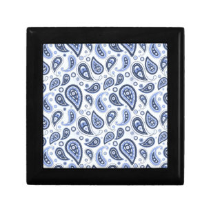 Blue Paisley Pattern Gift Box