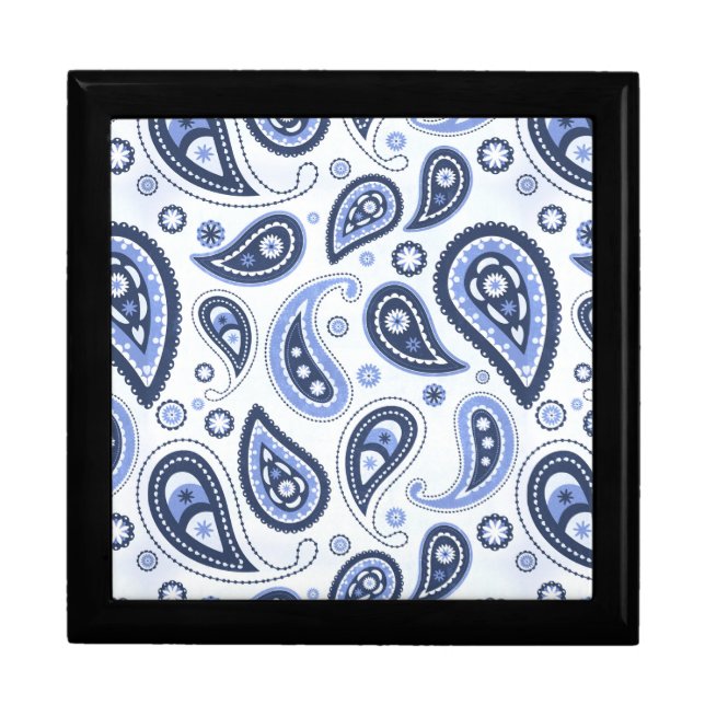 Blue Paisley Pattern Gift Box (Front)