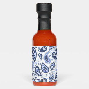 Blue Paisley Pattern Hot Sauces