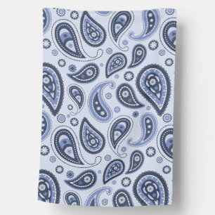 Blue Paisley Pattern House Flag