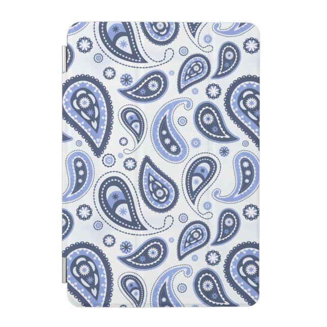 Blue Paisley Pattern iPad Mini Cover (Front)