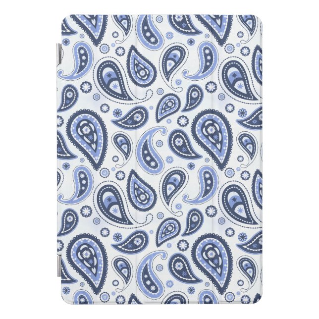 Blue Paisley Pattern iPad Pro Cover (Front)