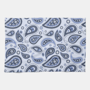 Blue Paisley Pattern Kitchen Towel