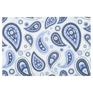 Blue Paisley Pattern Metal Print
