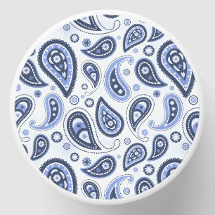 Blue Paisley Pattern Mini Candle Favors