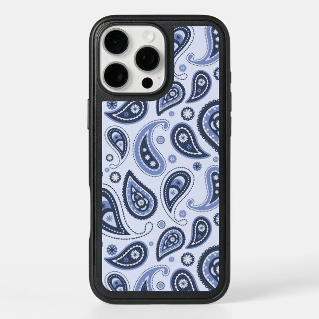 Blue Paisley Pattern Otterbox iPhone Case (Back)