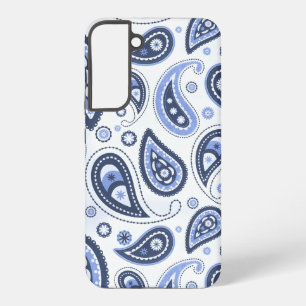Blue Paisley Pattern Samsung Galaxy S22+ Case