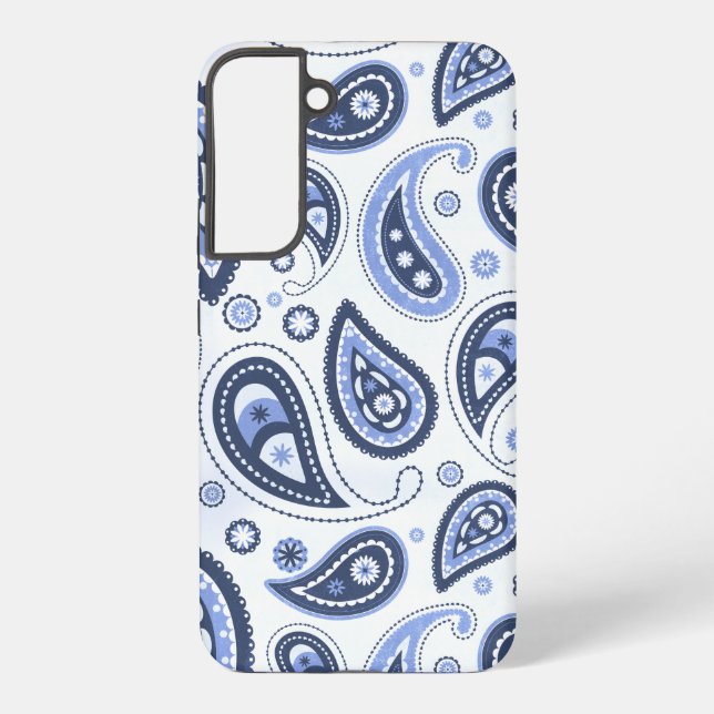 Blue Paisley Pattern Samsung Galaxy Case (Back)