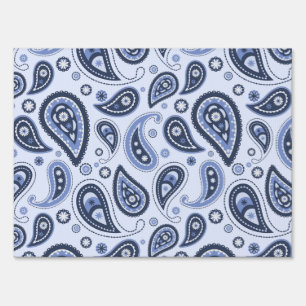 Blue Paisley Pattern Sign