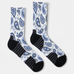 Blue Paisley Pattern Socks