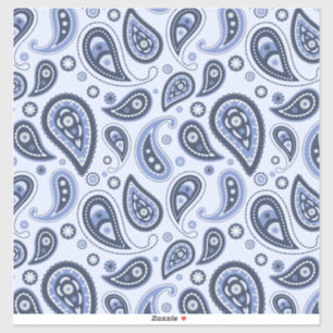 Blue Paisley Pattern Sticker