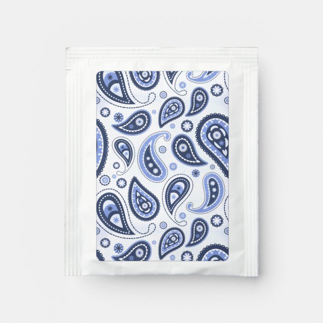 Blue Paisley Pattern Tea Bag Drink Mix (Front)