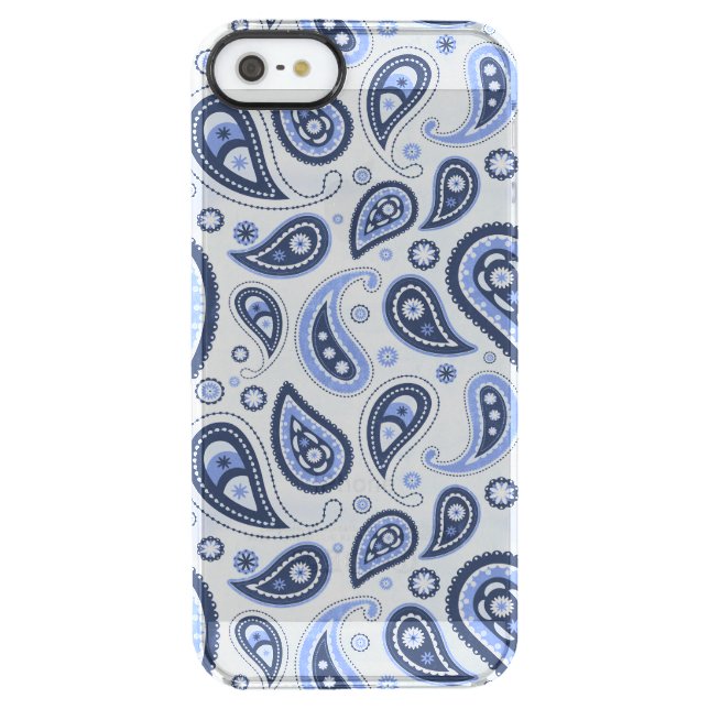 Blue Paisley Pattern Uncommon iPhone Case (Back)