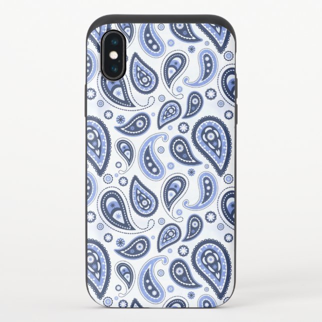 Blue Paisley Pattern Uncommon iPhone Case (Back)