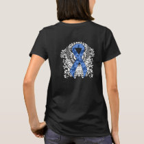 Blue Paisley Ribbon with Wings T-Shirt