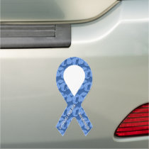 Blue Paisley Thyroid Awareness Ribbon Car Magnet