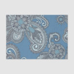 Blue Paisley Tissue Paper